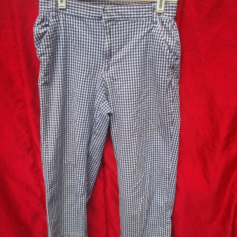 Womens Sag Harbor Stretch Pants Blue and White